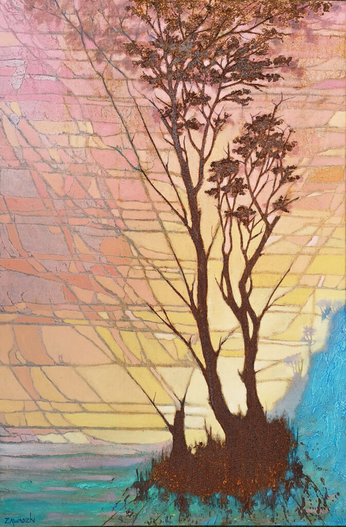 Covehithe Sunset - Original artwork by Paul Zawadzki.